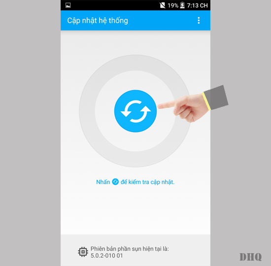 Chạm biểu tượng cập nhật